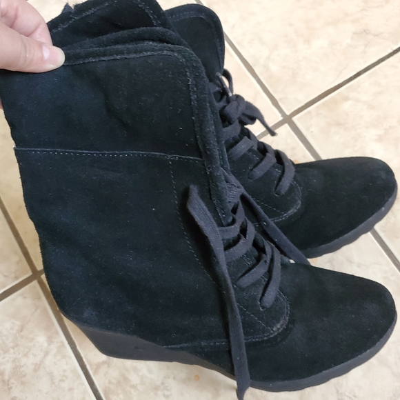 White Mountain Ankle Leather Suede Women's boots Size 8 - Picture 8 of 16